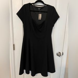 NWT Black sweater knit skater dress